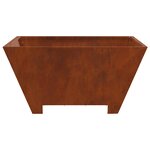 vidaXL Braise Marron 80 x 80 x 40 cm Acier patiné