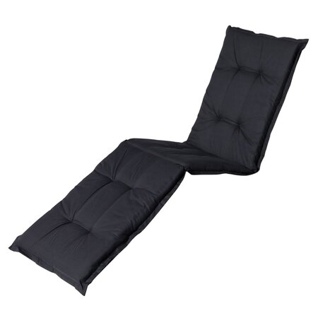 Madison Coussin de chaise longue Basic 200x60 cm noir