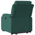vidaXL Fauteuil de massage inclinable Vert foncé Velours