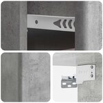 vidaXL Cabinet de chevet mural Gris béton 34 5 x 33 x 20 cm