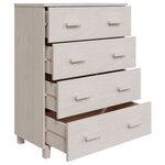 vidaXL Buffet HAMAR Blanc 79x40x103 5 cm Bois massif de pin