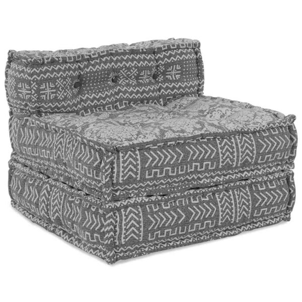 vidaXL Canapé modulaire Géométrique Gris clair 70 x 70 x 54 cm tissu