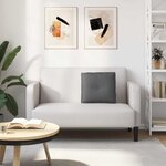 vidaXL Coussin de Dos Gris foncé 50 x 19 x 45 cm tissu