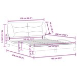 vidaXL Cadre de lit sans matelas Hvar cappuccino 160x200 cm similicuir