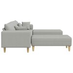 vidaXL Canapé 3 Pièces Gris nuage 250 x 188 x 76 cm tissu