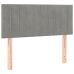 vidaXL Sommier à lattes de lit et matelas et LED Gris clair 90x190cm