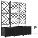 vidaXL Jardinières de jardin 1 pc Noir 120 x 40 x 142 cm Plastique