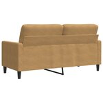 vidaXL Canapé à 2 places Marron 140 cm Velours