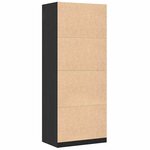 vidaXL Armoire Chêne noir 80 x 50 x 200 cm Bois d'ingénierie