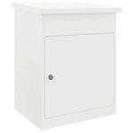 vidaXL Boîte de dépôt de colis Blanc 44 x 35 x 59 cm Acier