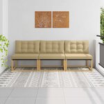 vidaXL Sofa de milieu extérieur Bois d'acacia massif et Textilène
