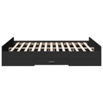 vidaXL Cadre de lit avec tiroirs sans matelas noir 160x200 cm