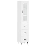 vidaXL Buffet haut Blanc 34 5x34x180 cm Bois d'ingénierie