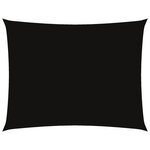 vidaXL Voile de parasol tissu oxford rectangulaire 6x7 m noir