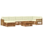 vidaXL Ensemble de canapés d'extérieur 8 pc Naturel et Crème
