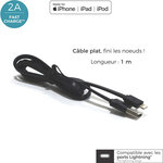 Câble charge rapide pour i-phone 1m noir