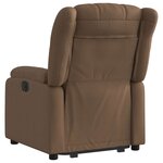 vidaXL Fauteuil inclinable électrique marron tissu
