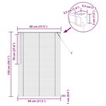 vidaXL Store Vénitien Réglable Marron foncé avec motif 150 x 80 cm PVC