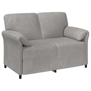 vidaXL Sofa 2 places Gris clair 138 x 83 x 95 cm Velours