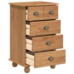 vidaXL Commode 5-Tiroir ASKIM Marron 48 5 x 40 x 79 cm