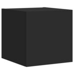 vidaXL Meuble TV muraux 5 Pièces avec lumières LED noir
