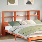 vidaXL Tête de lit avec rangement cire marron 180cm bois massif de pin