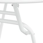 vidaXL Ensemble bistrot 3 Pièces Blanc Acier