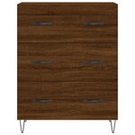 vidaXL Buffet haut Chêne marron 69 5x34x180 cm Bois d'ingénierie