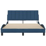 vidaXL Cadre de lit sans matelas Hanko bleu 120x200 cm tissu