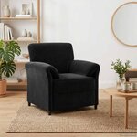 vidaXL Canapé 1 place Noir 88 x 83 x 95 cm Velours