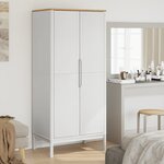 vidaXL Garde-robe FLORO blanc 77x53x171 cm bois massif de pin