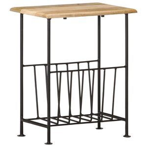 vidaXL Porte-revues 40x30x50 cm Bois de manguier solide et acier