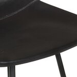 vidaXL Tabourets de bar lot de 4 noir cuir véritable