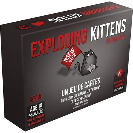 Exploding kittens : nsfw edition - asmodee - jeu de société - jeu de cartes  - jeu d'ambiance - jeu adulte - La Poste