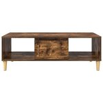 vidaXL Table basse Chêne fumé 103 5 x 60 x 35 cm Bois d'ingénierie