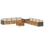 vidaXL Ensemble de canapés d'extérieur 9 pc Naturel