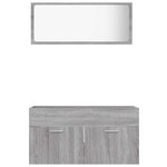 vidaXL Ensemble de meubles de salle de bain 2 Pièces Sonoma gris