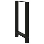 vidaXL Pieds de table de bar Noir 2 pièces 60 x (90-91) cm Acier