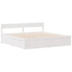vidaXL Cadre de lit sans matelas blanc 140x190 cm bois de pin massif
