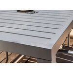 Table extérieure en aluminium plateau à lattes alice 180 cm