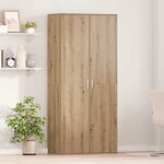 vidaXL Haut de Mobilier avec étagère chêne artisanal 80 x 39 x 178 cm