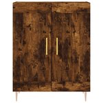 vidaXL Buffet haut Chêne fumé 69 5x34x180 cm Bois d'ingénierie