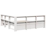 vidaXL Lit bibliothèque sans matelas blanc 150x200 cm bois pin massif