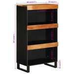 vidaXL Armoire latérale 60x33x107 cm bois massif d'acacia
