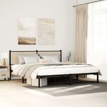 vidaXL Cadre de lit en métal sans matelas chêne sonoma 180x200 cm