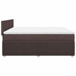 vidaXL Sommier à lattes de lit avec matelas Marron foncé 180x200 cm