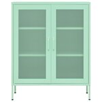 vidaXL Armoire de rangement Vert menthe 80x35x101 5 cm Acier
