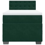 vidaXL Sommier à lattes de lit et matelas Vert foncé 80x200 cm Velours