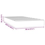 vidaXL Matelas de lit à ressorts ensachés rose 80x220x20 cm velours