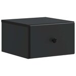 vidaXL Cabinet de chevet mural 2 Pièces Noir 34 5 x 33 x 20 cm
